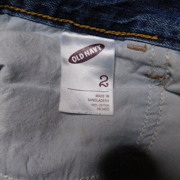 Old Navy Womens Jean Shorts Size 2 Mini Short Booty Mid Rise Metal Stud Cut Offs - Picture 4 of 5